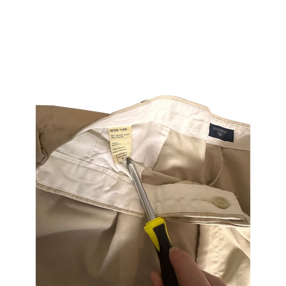 Men’s Dockers Dress Slacks Tan Color Size 38/29 - Picture 3 of 5